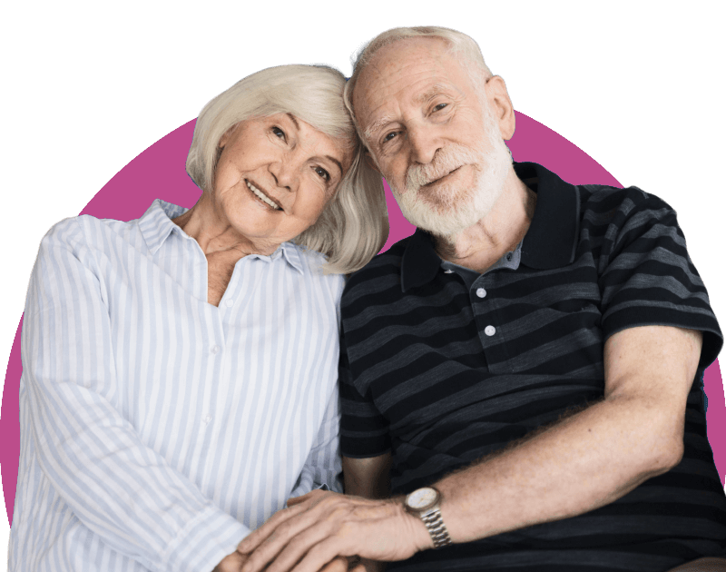 Coppia anziana felice